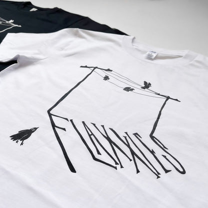 Flaxxies 'Birds on Wire' Shirt: Black