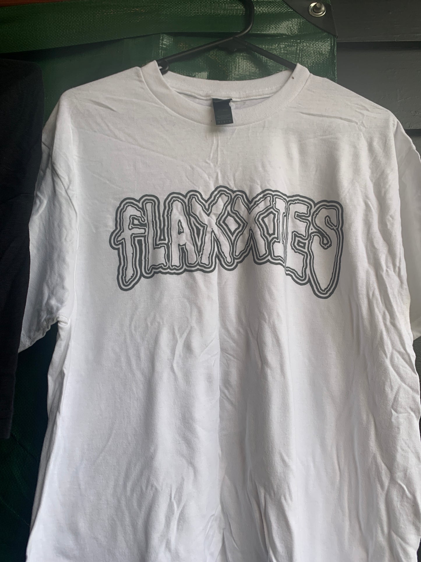 Flaxxies logo tee white