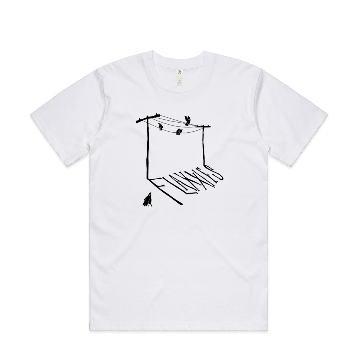 Flaxxies 'Birds on Wire' Shirt: White