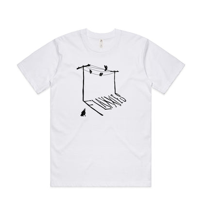 Flaxxies 'Birds on Wire' Shirt: White